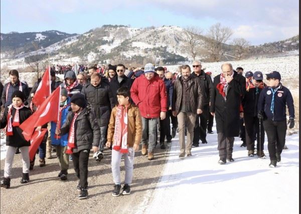 GÜRSU SARIKAMIŞ ŞEHİTLERİNİN İZİNDE YÜRÜDÜ