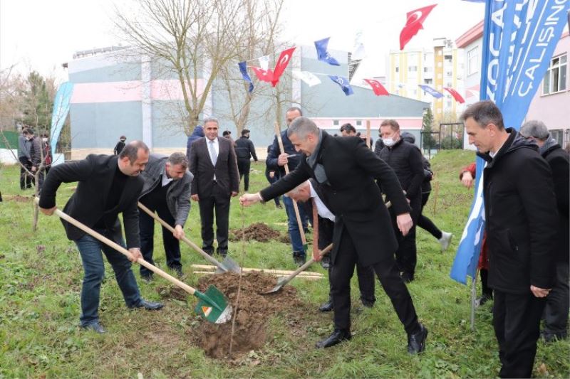 Kocaeli Büyükşehir, 1041 meyve fidanını okullarda toprakla buluşturuyor