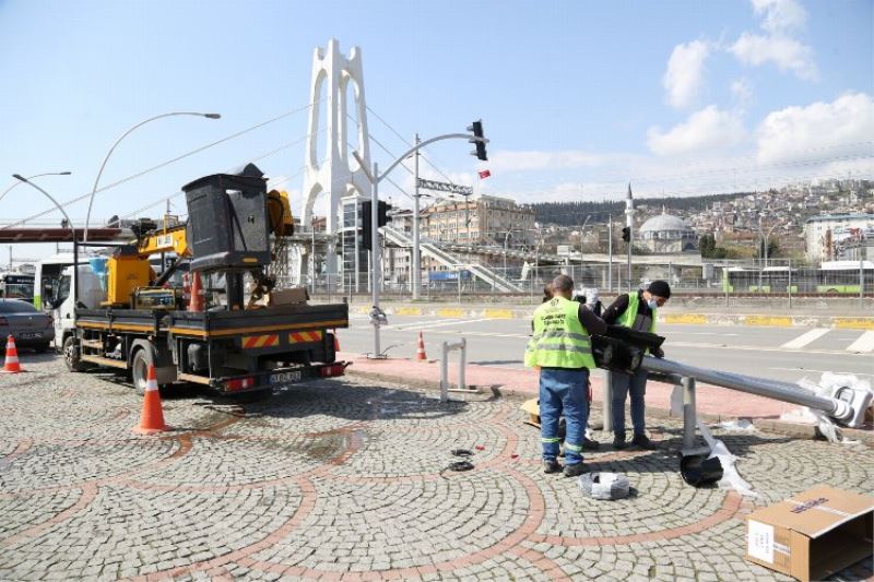 Kocaeli Salim Dervişoğlu Caddesinde 3 yeni sinyalizasyon kuruldu