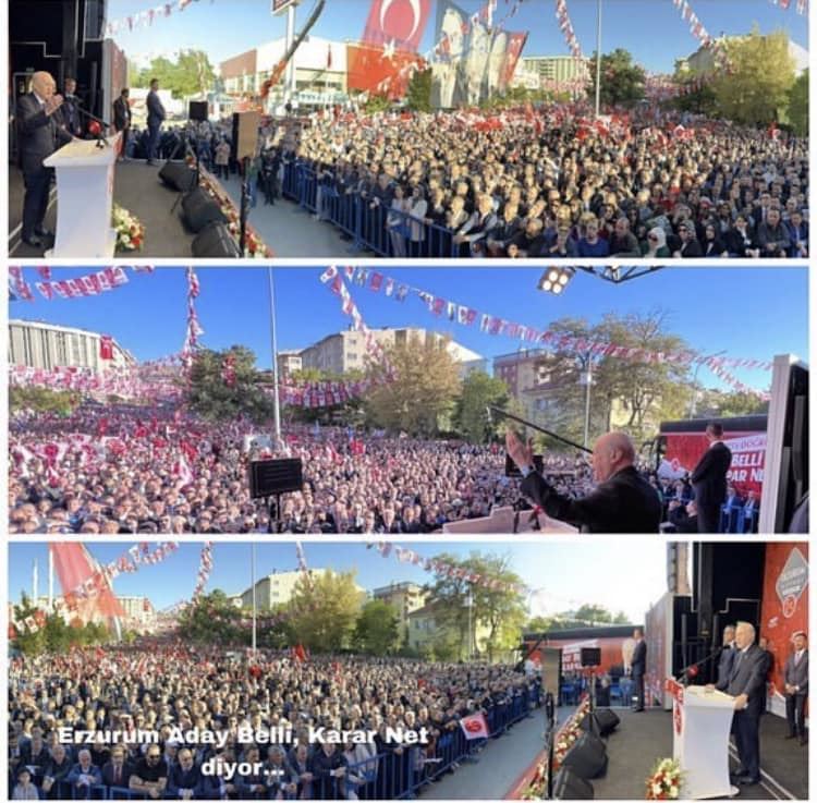 TARİHİ MHP ERZURUM MİTİNGİ