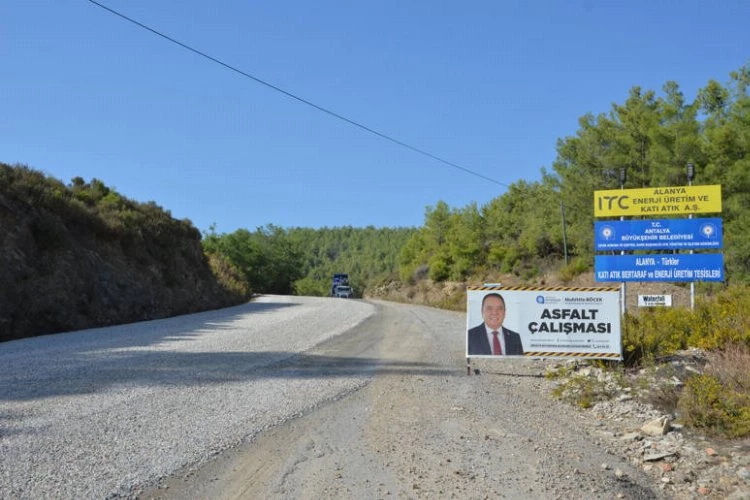 Alanya Katı Atık Tesisi yolu asfaltlandı