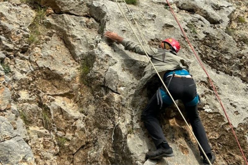 Bingöllü dağcılar eğitimde