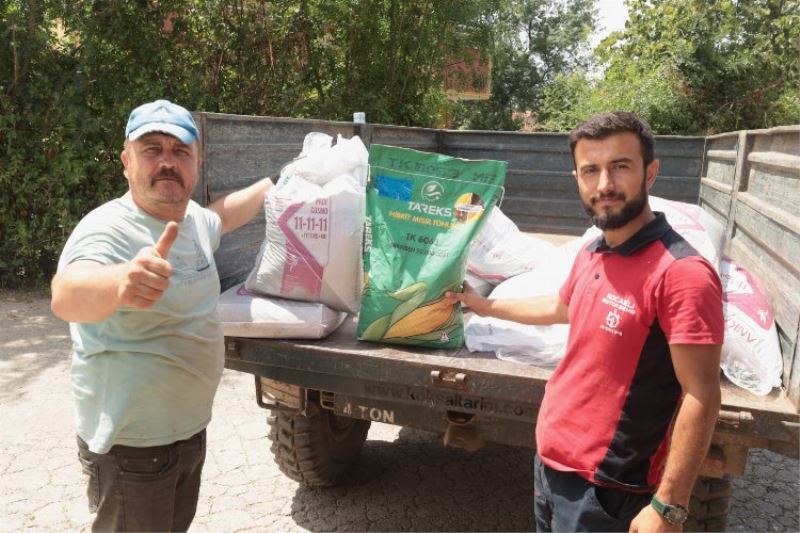 Selden tarlaları zarar gören çiftçilere Kocaeli desteği