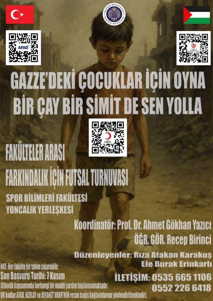 Atatürk üniversitesi Spor Bilimleri Fskültesin’den Gazze’ye Destek Turnuvadı